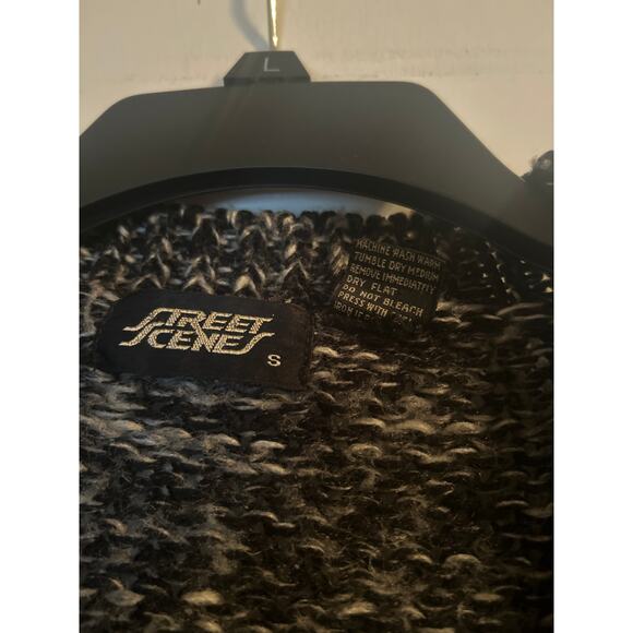 GUC Street Scenes Men's Cardigan Sweater Black Buttons Size Small - Oversized - Picture 2 of 5